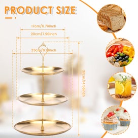 Listing 6 of 8 for Stainless Steel Tiered Cupcake Stand for Dessert Table Decoration Anti Rust