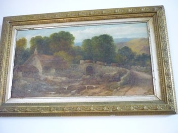 Listing 3 of 5 for ENGLISH 19TH Cent PAIR OF GILT FRAMED PAINTINGS . 1808-1887. ATTRIB THOMAS SILK