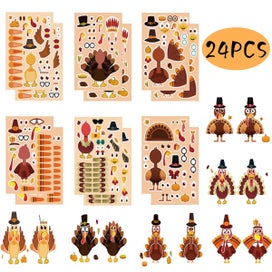 Listing 7 of 7 for Thanksgiving Turkey Stickers Make A Turkey Stickers DIY Crafts Stickers for
