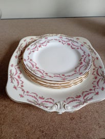 Listing 2 of 10 for Plant Tuscan China Pink Flower Plates