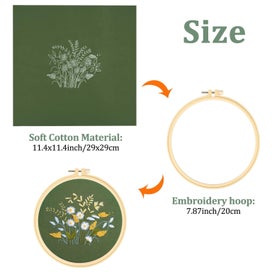 Listing 3 of 10 for 4Pcs Full Range Embroidery Starter Kit with Patterns and Instructions, Cross