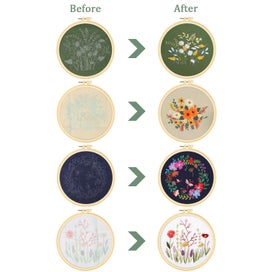 Listing 9 of 10 for 4Pcs Full Range Embroidery Starter Kit with Patterns and Instructions, Cross
