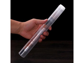 Listing 4 of 10 for Extendable Plastic Clear Paint Brush Holder Case Long Brushes Tube Storage