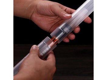 Listing 5 of 10 for Extendable Plastic Clear Paint Brush Holder Case Long Brushes Tube Storage