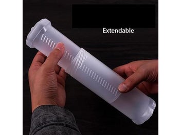 Listing 6 of 10 for Extendable Plastic Clear Paint Brush Holder Case Long Brushes Tube Storage