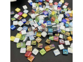 Listing 5 of 9 for 100pcs Crystal Glass Mosaic Tiles 1 Cm Square Craft Tiny Mosaic Tiles Bulk For