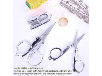 Listing 4 of 10 for 1Pc Foldable Small Scissors Portable Mini Travel Scissor Stainless Steel