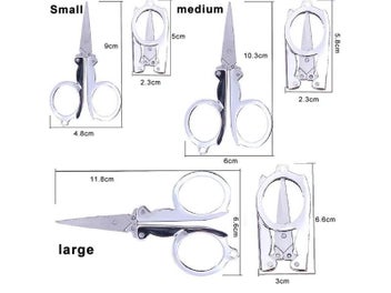Listing 5 of 10 for 1Pc Foldable Small Scissors Portable Mini Travel Scissor Stainless Steel