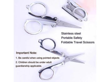 Listing 7 of 10 for 1Pc Foldable Small Scissors Portable Mini Travel Scissor Stainless Steel