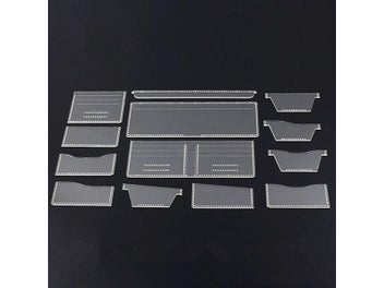 Listing 1 of 9 for 13Pcs New Clear Acrylic Wallet Pattern Stencil Template Set Leather Craft DIY