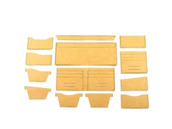 Listing 3 of 9 for 13Pcs New Clear Acrylic Wallet Pattern Stencil Template Set Leather Craft DIY