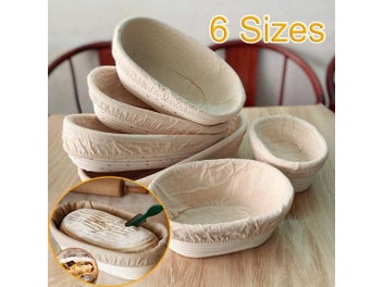 Listing 3 of 10 for Oval Banneton Brotform Baking Supplies Bread Fermentation Baskets Portable