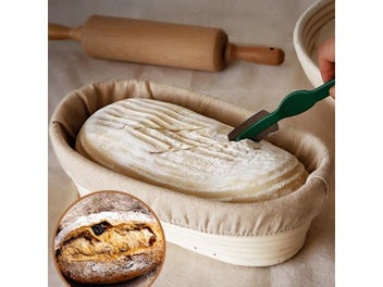 Listing 4 of 10 for Oval Banneton Brotform Baking Supplies Bread Fermentation Baskets Portable