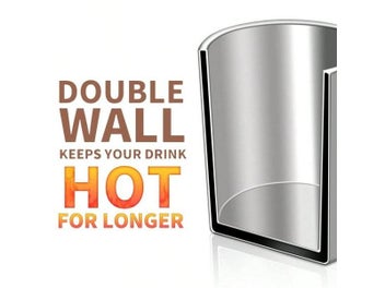 Listing 5 of 10 for Leeseph Stainless Steel Coffee Mug With Handle Camping Travel Double Wall