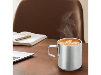 Listing 7 of 10 for Leeseph Stainless Steel Coffee Mug With Handle Camping Travel Double Wall