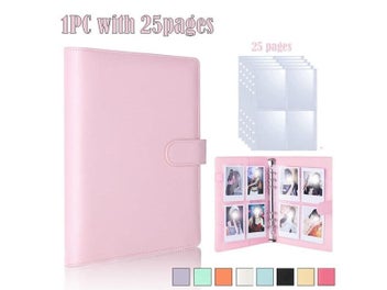 Listing 3 of 10 for A5 Kpop Photocard Binder With 25 Pages 4-Pocket Card Collector Album With 200