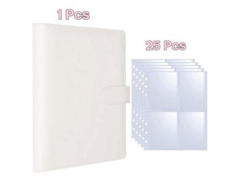 Listing 1 of 10 for A5 Kpop Photocard Binder With 25 Pages 4-Pocket Card Collector Album With 200
