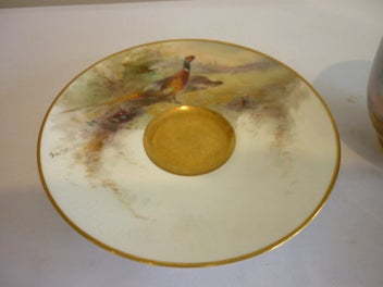 Listing 4 of 7 for PHEASANT H/ PAINTED,ROYAL WORC DEMI TASSE C & S. JAS STINTON.