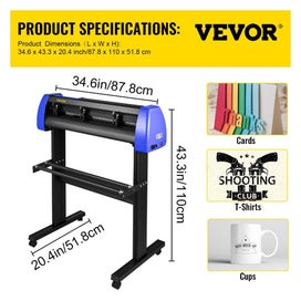 Listing 2 of 7 for Vevor 720Mm Vinyl Cutter/Plotter Sign Machine Software Blades Lcd Black