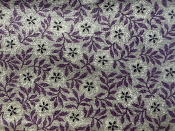 Listing 3 of 3 for LILAC & TAUPE FLORAL PRINTED COTTON FABRIC