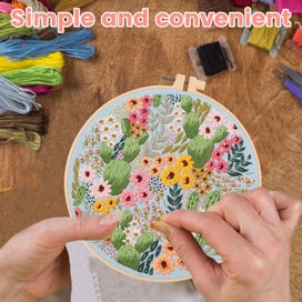 Listing 5 of 10 for 3pcs Embroidery Kit for Beginners Cross Stitch Kit with Embroidery Patterns C
