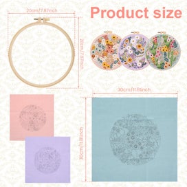 Listing 7 of 10 for 3pcs Embroidery Kit for Beginners Cross Stitch Kit with Embroidery Patterns C