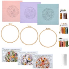 Listing 8 of 10 for 3pcs Embroidery Kit for Beginners Cross Stitch Kit with Embroidery Patterns C