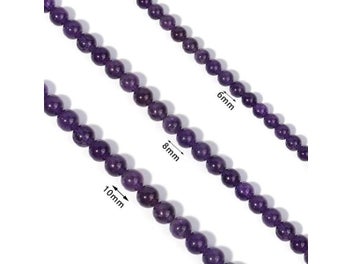 Listing 6 of 8 for Natural Stone Amethysts Crystal Beads Round Loose Spacer 5A Bead For Jewelry