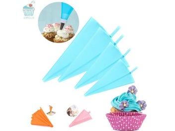 Listing 3 of 10 for Reusable DIY Silicone Icing Piping Pastry Bags Cream Bag Cupcake Decorating