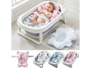 Listing 3 of 10 for Baby Shower Bath Tub Pad Non-Slip Bathtub Mat Newborn Safe Security Bath