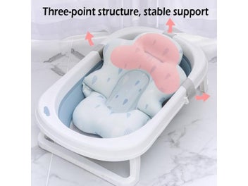 Listing 5 of 10 for Baby Shower Bath Tub Pad Non-Slip Bathtub Mat Newborn Safe Security Bath