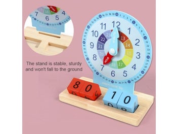 Listing 4 of 9 for Children Montessori Clock Educational Toys Hour Minute Second Cognition Clock