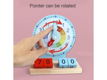 Listing 5 of 9 for Children Montessori Clock Educational Toys Hour Minute Second Cognition Clock