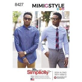 Listing 1 of 2 for Simplicity Pattern 8427 Men's Fitted Shirt with Collar & Cuff Variations by Mimi