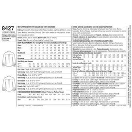 Listing 2 of 2 for Simplicity Pattern 8427 Men's Fitted Shirt with Collar & Cuff Variations by Mimi