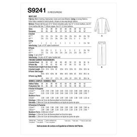 Listing 2 of 2 for Simplicity Pattern 9241 Men's Suit AA (34-36-38-40-42)