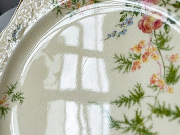 Listing 9 of 9 for Crown Ducal “Florentine” Plate – Embossed Floral, 22.5 cm