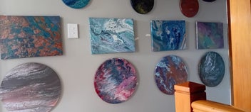 Listing 8 of 9 for Unique acrylic pour planets
