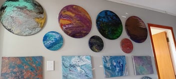 Listing 7 of 9 for Unique acrylic pour planets