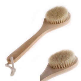 Listing 1 of 2 for Long Handled Back Brush for Skin Exfoliating with Natural Bristles - Back Bod