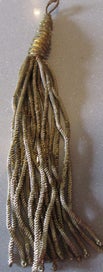 Listing 7 of 10 for Two Remnants of Very Vintage Beaded Glass Trim & Large Bullion Work Tassle