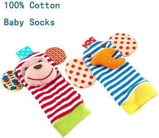 Listing 2 of 8 for 4 Pack Baby Socks Toys, Baby Feet and Fingers Socks Set, Design with Monkey a