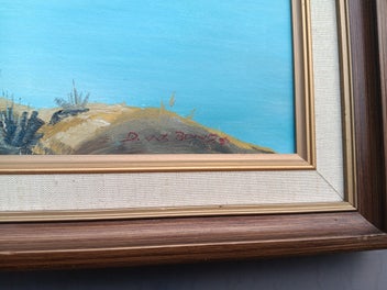 Listing 7 of 8 for Oil on Board Overlooking Lake Pukaki Aoraki/Mount Cook W D Bond 1985