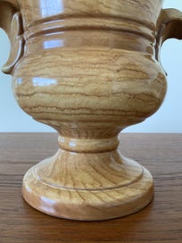 Listing 8 of 10 for Rare uniquely NZ Titian Crown Lynn hand painted ‘wood effect’ vase, true Kiwiana