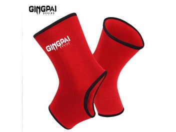 Listing 4 of 10 for 2pcs Boxing Ankle Brace Stretch Breathable Fighting Foot Protector Thai Combat