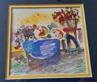 Listing 4 of 13 for +++ VIBRANT " RHONDA CAMPBELL '97" STILL LIFE PAINTING +++