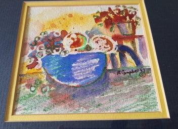 Listing 9 of 13 for +++ VIBRANT " RHONDA CAMPBELL '97" STILL LIFE PAINTING +++