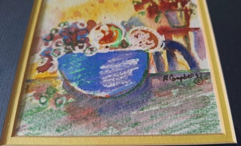 Listing 12 of 13 for +++ VIBRANT " RHONDA CAMPBELL '97" STILL LIFE PAINTING +++