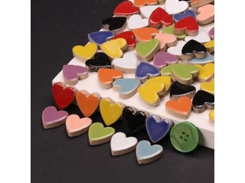 Listing 4 of 8 for [Clearance Before Chinese New Year]100g/3.52oz Leaves Porcelain Mosaic Tiles