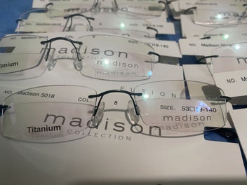 Listing 2 of 4 for Bulk Lot (19) Madison Collection Titanium Rimless Glasses Frames - New Old Stock